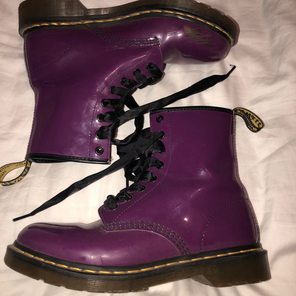 Purple Patent Leather doc Martins